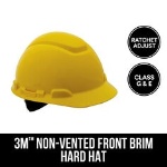 3M Non-Vented Hard Hat with Ratchet Adjustment, CHH-R-Y6-PS - 7100119478