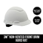 3M Non-Vented Hard Hat with Ratchet Adjustment CHH-R-W6-PS - 7100119483