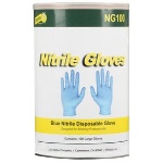 Dottie NG100X - Blue Nitrile Disposable Gloves (Large), Nitrile