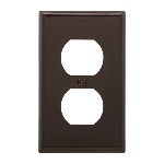 Eaton T3-2-10/E - Duplex Receptacle Wallplate, Brown