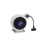 Ericson F3123-25-F20  Light Industrial Grade Cable Reel - 25 ft, 12 AWG, 20 Amp, 125 Volt, White/Black