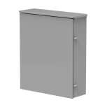 Hoffman A242410CTLAE Quick-Release Hinge-Cover with Steel Panel - 24" x 24" x 10" (HxWxD), Mild Steel, Gray