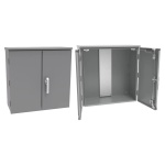 Hoffman A363614CTAUE CT Cabinet Double-Door with Steel Foot-Mount Panel Type 3R - 36" x 36" x 14" (HxWxD), Mild Steel