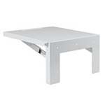 Hoffman AA35SHLF1818 - Folding Shelf Type 4 and 12 150lb (68kg) Load, 18.00x18.00, Light Gray, Mild Steel