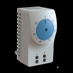 Hoffman ATEMNOF Temperature Control Switch, 2.36x1.30x1.62, Lt Gray, Plastic, Open F, Width: 1.3 in / 33 mm Height: 2.36 in / 60 mm