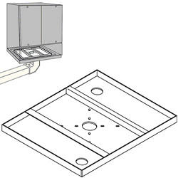 Hoffman PTS66 - Support Bracket for ProLine Sloped-Front HMI Enclosure, fits 600 wide, Mill, AL