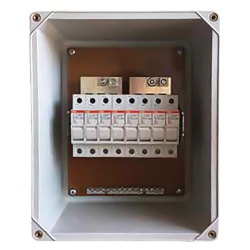 Hoffman RF-2-6 RF Solar Combiner Box - 13.3" x 11.3" x 5.5" (HxWxD), Fiberglass