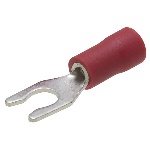 Ilsco VSLBR-18-6-P50 Spade Terminal - Copper, 18-22 AWG, 600 V, #6, Red