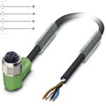 SAC-4P- 1,5-PUR/M12FR Phoenix Contact 1668221 PUR,Gray,Black,Halogen-Free 1.5 m Free Cable End Socket Angled M12 4-position Sensor/actuator cable