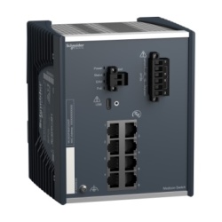 Schneider Electric MCSESP083F23G0T - Modicon PoE (Power over Ethernet) Managed Switch - 8 Gigabit ports for copper - extended temperature