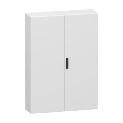 Schneider Electric NSYCRN1410300D - Double plain steel door, PanelSeT CRN, without mounting plate, 1400x1000x300mm, IP55, IK10, RAL7035