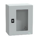 Schneider Electric NSYPLM3025TG Thalassa PLM Wall mounted Fiberglass Reinforced Polyester Enclosure - IP66, 12.13" x 10.04" x 6.3" (HxWxD)