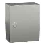 Schneider Electric NSYS3X302515 Spacial S3X Wall Mounted 304 Stainless Steel Enclosure - IP66, 11.81" x 9.84" x 5.91" (HxWxD)