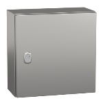 Schneider Electric NSYS3X3315 Spacial S3X Wall Mounted 304 Stainless Steel Enclosure - IP66, 11.81" x 11.81" x 5.91" (HxWxD)