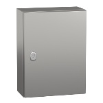 Schneider Electric NSYS3X4315 Spacial S3X Wall Mounted 304 Stainless Steel Enclosure - IP66, 15.75" x 11.81" x 5.91" (HxWxD)