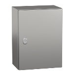 Schneider Electric NSYS3X4320 Spacial S3X Wall Mounted 304 Stainless Steel Enclosure - IP66, 15.75" x 11.81" x 7.87" (HxWxD)