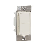 Schneider Electric SQR141U1LAW - Switch, X Series, single pole, 3 way, WiFi connected, light almond, matte finish