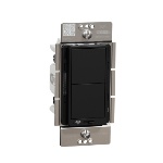 Schneider Electric SQR226U1BKW - Dimmer, X Series, rocker, 600W, single pole, 3 way, WiFi connected, black, matte finish