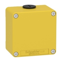 Schneider Electric XAPK11 - Empty control station, Harmony XAP, XB2 SL, zinc alloy, yellow, M20, undrilled, 80x80x51,5mm, UL cULus