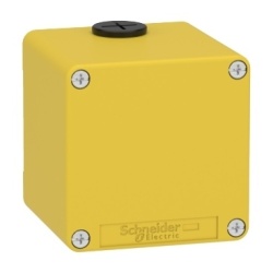 Schneider Electric XAPK14 - Empty control station, Harmony XAP, XB2 SL, zinc alloy, yellow, M20, undrilled, 80x80x77mm, UL cULus