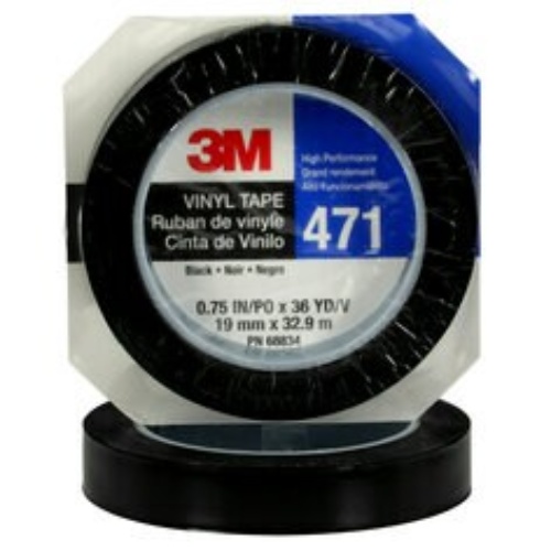 3M Vinyl Tape 471, Blue, 1 in x 36 yd, 5.2 Mil Individually Wrapped