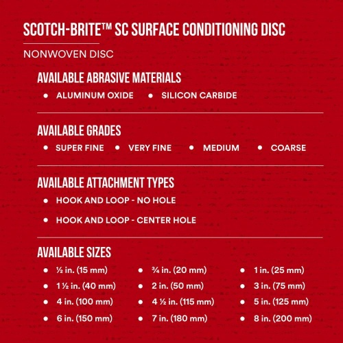 3M 7000000719 - 3M Scotch-Brite™ Surface Conditioning Disc, SC-DH, A/O Medium, 5 in x NH