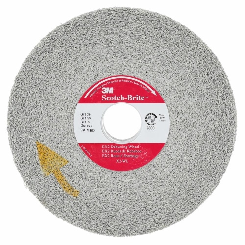 3M 7000046040 - 3M Scotch-Brite™ EX2 Deburring Wheel, X2-WL, 8S Fine, 12 in x 1/2 in x 5 in