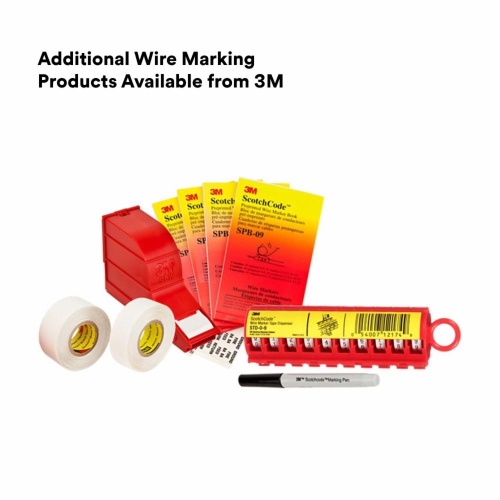 3M 7000058803 - ScotchCode™ Write-On Wire Marker Book SWB-04, 1 in x 5 in