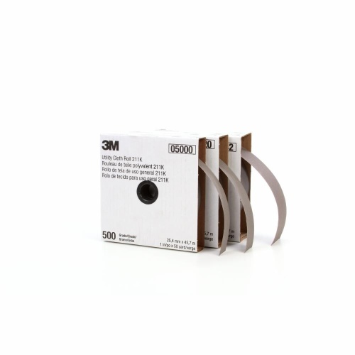 3M 7000118353 - 3M Utility Cloth Roll 211K, 400 J-weight, 1 in x 50 yd, Full-flex
