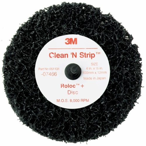 3M 7000120779 - 3M Scotch-Brite™ Roloc™ + Clean and Strip Disc 7466, 4 in x 1/2 in, S XCS