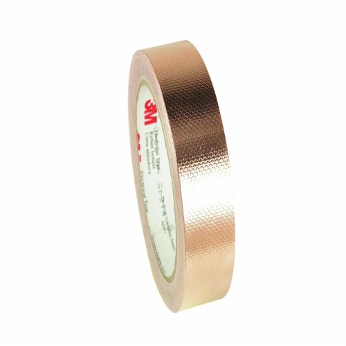 3M 7000132179 - 3M Embossed Copper Foil EMI Shielding Tape 1245, 1 in x 18 yd, 3 in,Paper Core