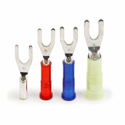 3M 7000133320 - Scotchlok™ Fork Vinyl Insulated, 100/bottle, MV14-8FX, wider-tongue,design for use on free-standing studs