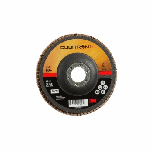 3M 7000148199 - 3M Cubitron™ II Flap Disc 967A, 60+, T27, 5 in x 7/8 in