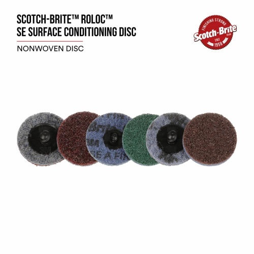 3M 7010299291 - 3M Scotch-Brite™ Roloc™ SE Surface Conditioning Disc, SE-DM, A/O Medium, TSM, 2 in