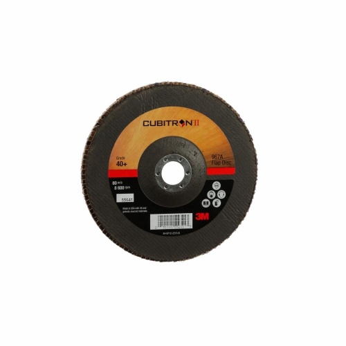 3M 7010300290 - 3M Cubitron™ II Flap Disc 967A, 40+, T27, 7 in x 7/8 in, Giant