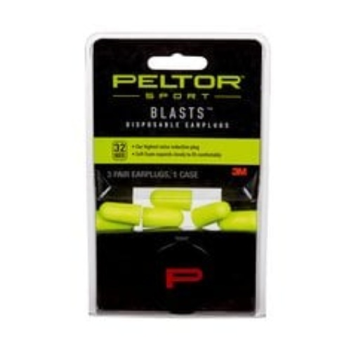 3M 7010312971 - 3M Peltor™ Sport Blasts™ Disposable Earplugs 97080-10C, 3 Pair Pack, Neon