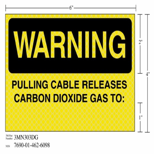 3M 7010317787 - 3M Diamond Grade™ Fire Fighting Sign 3MN303DG, "WARNING…TO", 6 in x 4 in
