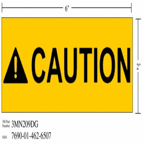 3M 7010343550 - 3M Diamond Grade™ Safety Sign 3MN209DG, "CAUTION", 6 in x 2 in