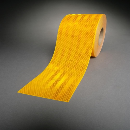 3M 7010344076 - 3M Diamond Grade™ Rail Car Markings 983-71, Yellow, FRA, SCPM-3 Premask, 4 in x 50 yd, kiss-cut every 18 in