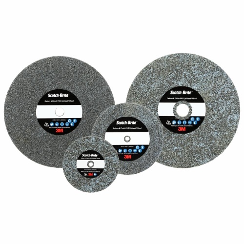 3M 7010365693 - 3M Scotch-Brite™ Deburr & Finish Pro Unitized Wheel, DP-UW, 4C Medium+, 3 in x 1/4 in x 1/4 in