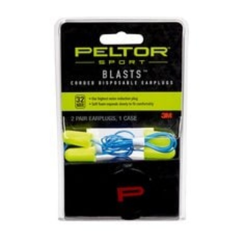 3M 7010377058 - 3M Peltor™ Sport Blasts™ Corded Disposable Earplugs 97081-10C, 2 Pair Pack