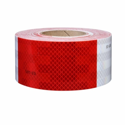 3M 7010389128 - 3M Diamond Grade™ Conspicuity Markings 983-326, Red/White, PJ Trailer Logo, Kiss-cut every 12 in, 2 in x 50 yd