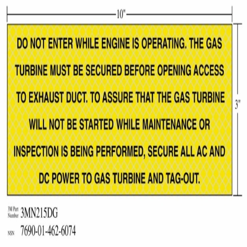 3M 7010389832 - 3M Diamond Grade™ Safety Sign 3MN215DG, "DO NOT…TAG OUT", 10 in x 3 in
