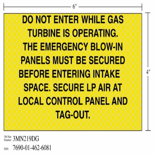 3M 7010389834 - 3M Diamond Grade™ Safety Sign 3MN219DG, "DO NOT…TAG OUT", 6 in x 4 in
