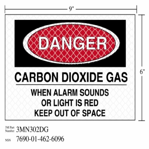 3M 7010389836 - 3M Diamond Grade™ Fire Fighting Sign 3MN302DG, "DANGER…SPACE", 9 in x 6 in