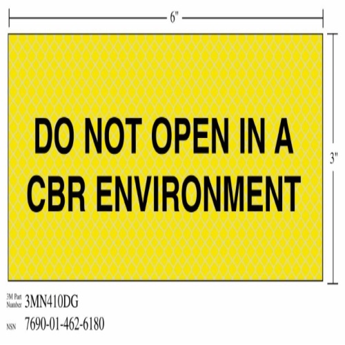 3M 7010389843 - 3M Diamond Grade™ Ventilation Sign 3MN410DG, "DO…ENVIRON", 7 in x 3 in