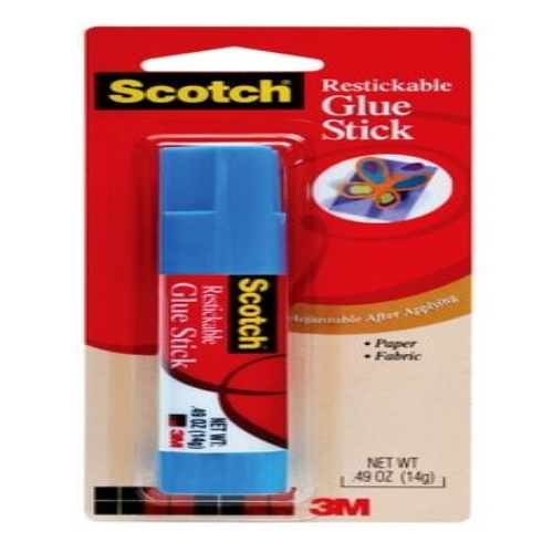 Scotch® Restickable Glue Stick, 6314, .49 oz - 7010416452