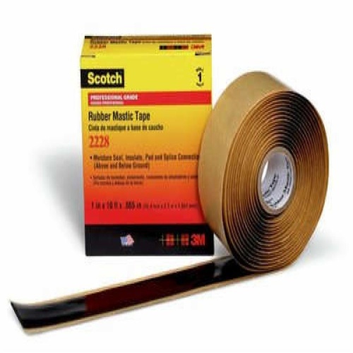 3M 7100005959 - 3M Scotch® Rubber Mastic Tape 2228, 2 in x 3 ft, Black, 1 roll/carton, 48