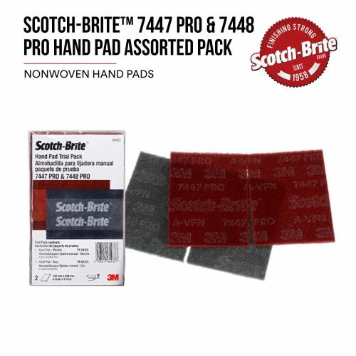 3M 7100033494 - 3M Scotch-Brite™ Pro Hand Pad Assorted Pack