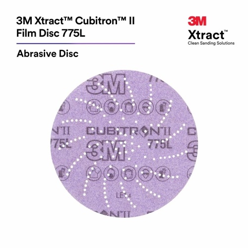 3M 7100106678 - 3M Cubitron™ II Hookit™ Film Disc 775L, 3 in x NH, 80+, D/F, Die 300DS